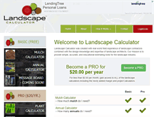 Tablet Screenshot of landscapecalculator.com